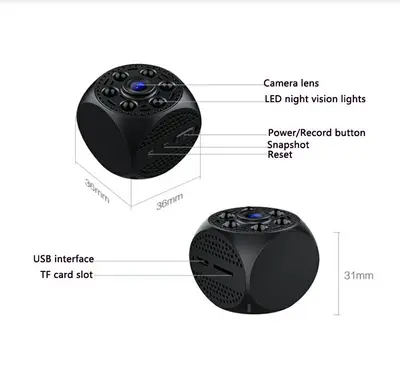 Smallest HD 1080P Mini Spy Camera, Wi-Fi with Infrared Night Vision photo 2
