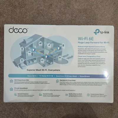 TP-Link Deco XE75 Pro AXE5400 Wi-Fi 6E Mesh System, 3-Pack, White photo 2