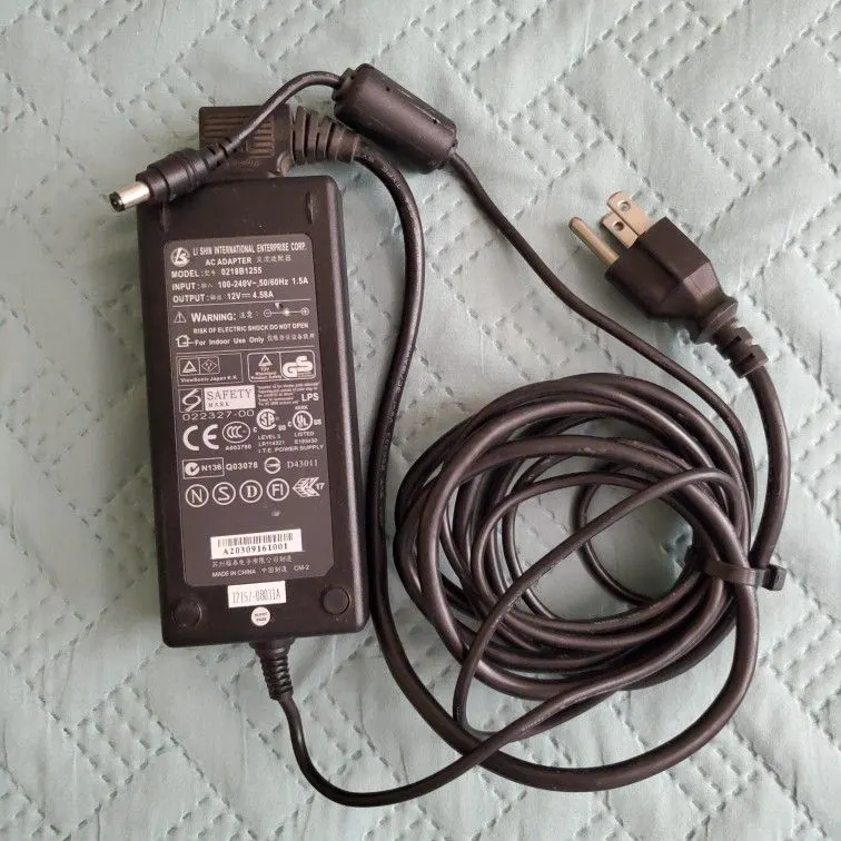 12V 4.58A (55W) Power Adapter, 5.5mm Connector