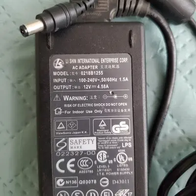 12V 4.58A (55W) Power Adapter, 5.5mm Connector photo 2