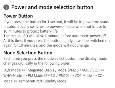 Huma-i HI-150 Portable Air Quality Monitor: CO2, VOC, PM2.5 photo 6