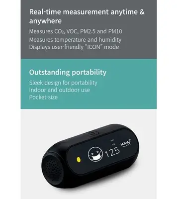 Huma-i HI-150 Portable Air Quality Monitor: CO2, VOC, PM2.5 photo 3