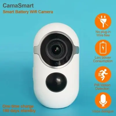 2MP Tuya WiFi Battery IP Camera with PIR Motion Detection photo 3
