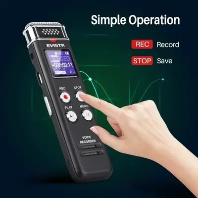EVISTR 16GB Digital Voice Recorder, Voice Activated with Playback photo 7