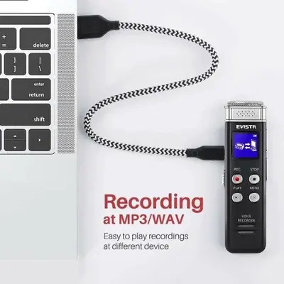 EVISTR 16GB Digital Voice Recorder, Voice Activated with Playback photo 6