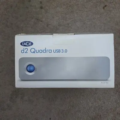 LaCie d2 Quadra 4TB External Hard Drive, Full Set in Box photo 6