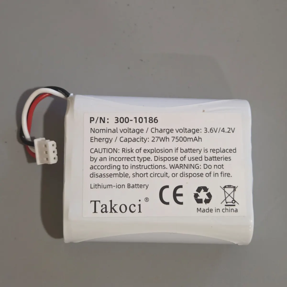 Replacement Battery for ADT Command Smart Security Panel, 3.6V 7500mAh