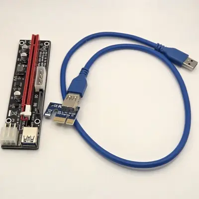 PCI-E 1x to 16x Powered USB 3.0 Riser Extender Card for GPU Mining