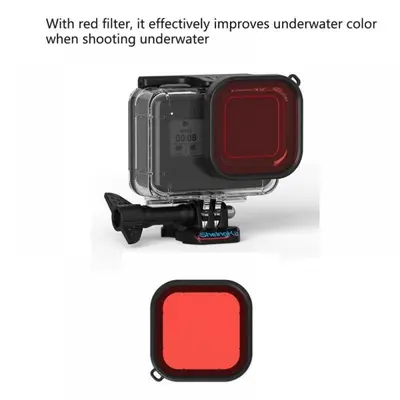 3-Pack Dive Filters for GoPro Hero 8 Dive Housing: Red, Light Red, Purple photo 4