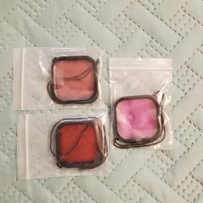 3-Pack Dive Filters for GoPro Hero 8 Dive Housing: Red, Light Red, Purple