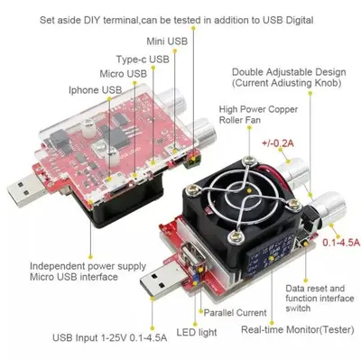 35W USB Tester and Adjustable Electronic Load photo 6