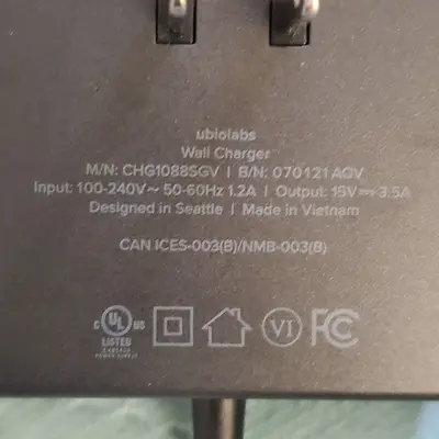 UBIOLABS 15V 3.5A Wall Charger for AT&T Bluetooth Speaker photo 3