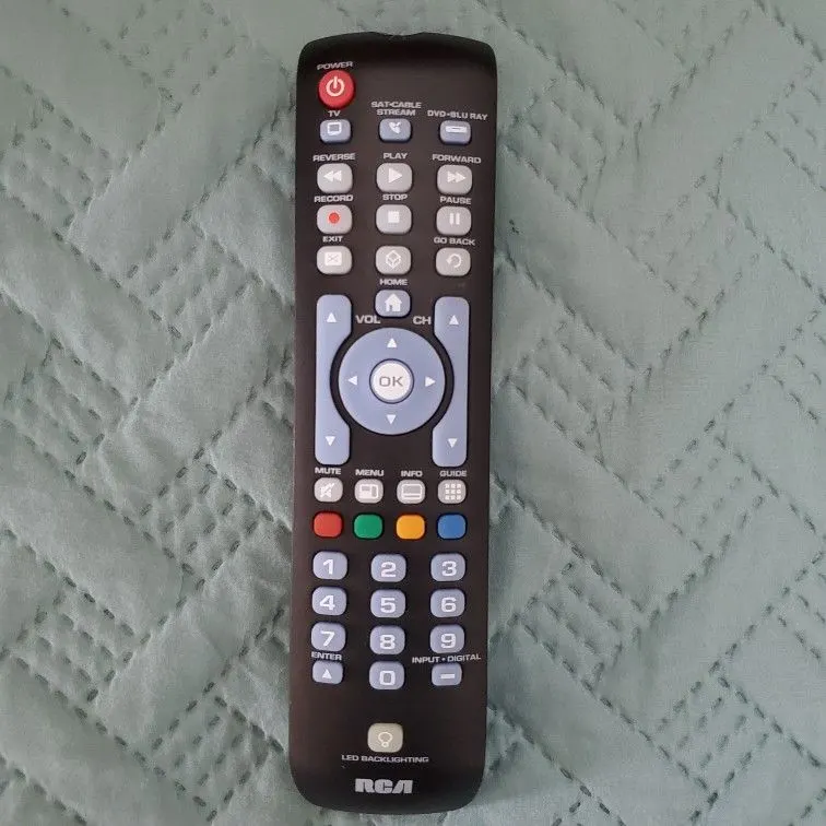 RCA RCRN04GR 4-Device Universal Remote with Green Backlit Keypad