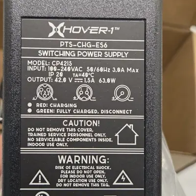 Hover-1 42V 1.5A Electric Scooter Charger, UL Listed photo 3