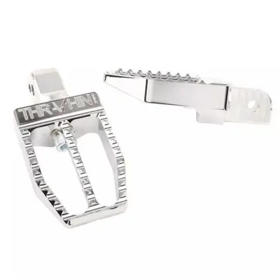 Thrashin Supply Co. Militant Chrome Passenger Footpegs for Harley Softail