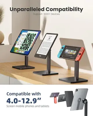 Automatic Suction Adjustable Phone Stand for Desk photo 3