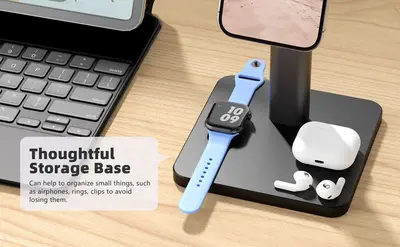 Automatic Suction Adjustable Phone Stand for Desk photo 11
