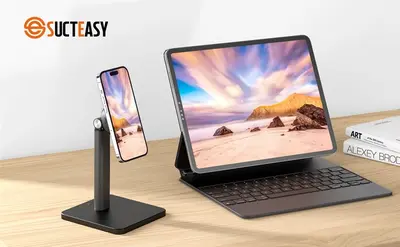 Automatic Suction Adjustable Phone Stand for Desk photo 9