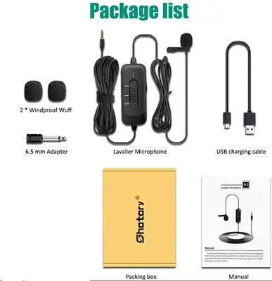 Lavalier Lapel Microphone with Noise Reduction for iPhone, PC and Cameras photo 10