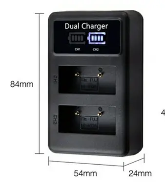 W126 USB LCD Dual Charger for Fujifilm HS30EXR / X-Pro Cameras photo 3