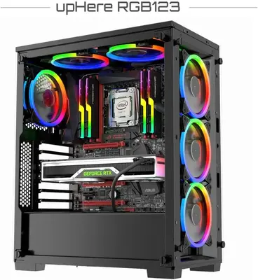 upHere RGB 120mm Case Fan, Wireless LED, Quiet photo 3