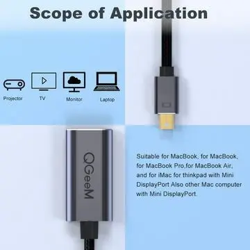 QGeem Mini DisplayPort to HDMI Female Adapter Cable photo 6