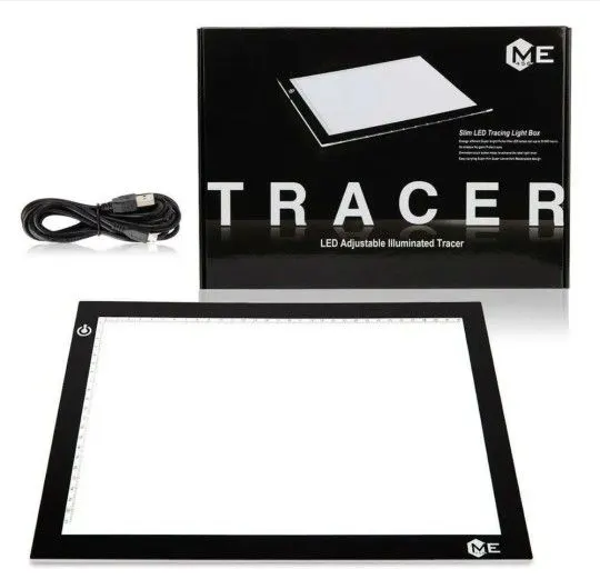 ME456 A4 LED Light Box, 9x12 in, 5mm Ultra-Thin, USB