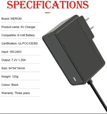 6V 0.6A Battery Charger for Moultrie and Other 6V Devices photo 3