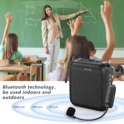 Norwii Portable Voice Amplifier with 2 Headset Mics, Bluetooth, 4000mAh photo 3