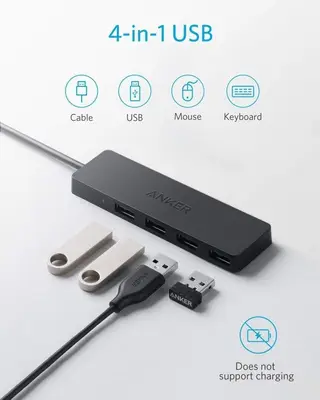 Anker Ultra-Slim 4-Port USB 3.0 Hub with 2 ft Cable photo 3