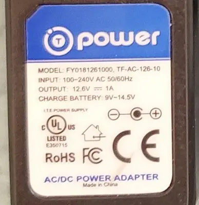 12.6V 1A Li-Ion Battery Charger Adapter with LED Indicator photo 3