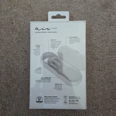 Airbuds Air Duo Wireless Earbuds with Bluetooth Speaker, White photo 2