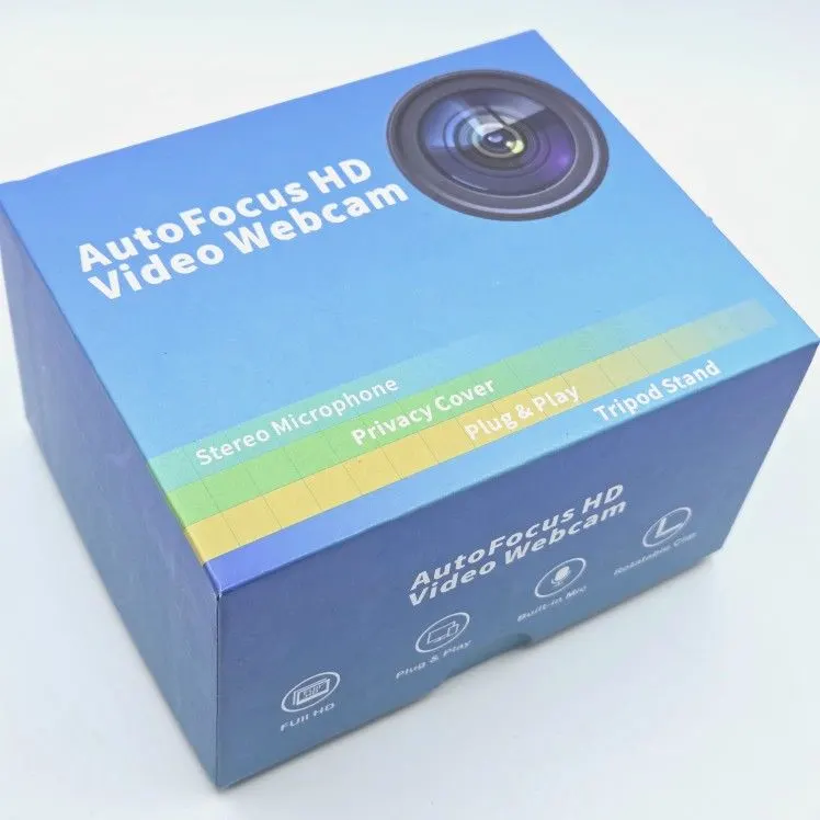 AutoFocus HD 1080P Webcam with Stereo Mic and Privacy Cover