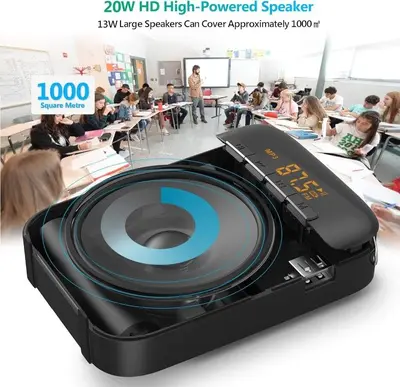 Voice Amplifier for Teachers, 20W, 2000mAh, FM Radio (No Microphone) photo 6
