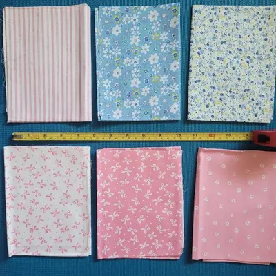 100% Cotton Fabric Pieces, 16 x 20 in, 12 Pack photo 3