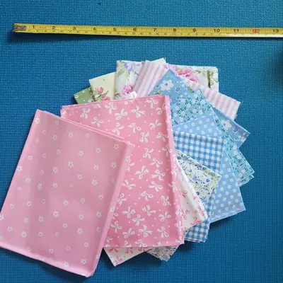 100% Cotton Fabric Pieces, 16 x 20 in, 12 Pack