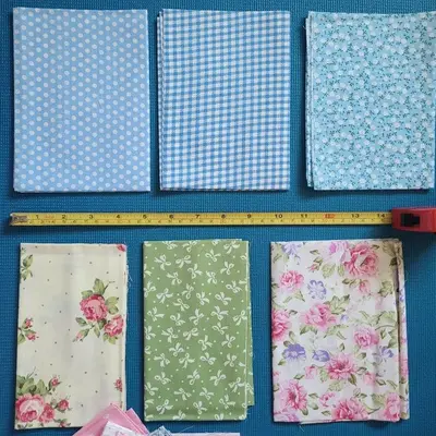 100% Cotton Fabric Pieces, 16 x 20 in, 12 Pack photo 2