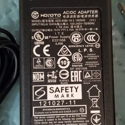 Genuine Hoioto 19V 2.63A AC/DC Power Adapter for Monitors photo 2