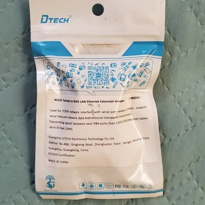 Dtech DB9 to RJ45 Serial Adapter, RS232