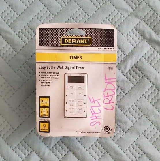 Defiant 15A In-Wall Digital Timer 1001 549 998