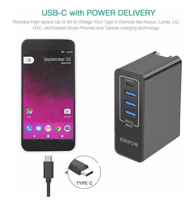 4-Port USB-C Wall Charger with Foldable Plug photo 6