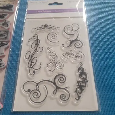 Clear Stamp Set: Car, Birds, Bicycle, Santa, Owls and Text photo 4