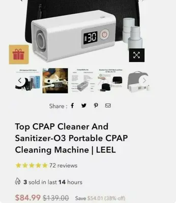 LEEL O3 Portable CPAP Cleaner Ozone Sterilizer photo 2