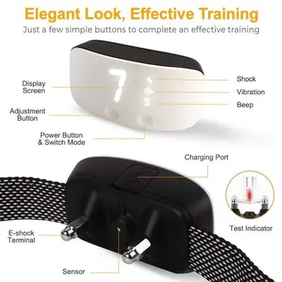 Rechargeable Dog Bark Training Collar for All Sizes photo 3