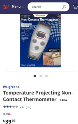 Non-Contact Temperature Projecting Thermometer for Objects photo 2