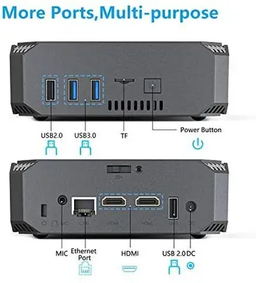 ACEPC AK2 Mini PC, Celeron J3455, 4GB/64GB eMMC, Windows 10 photo 9