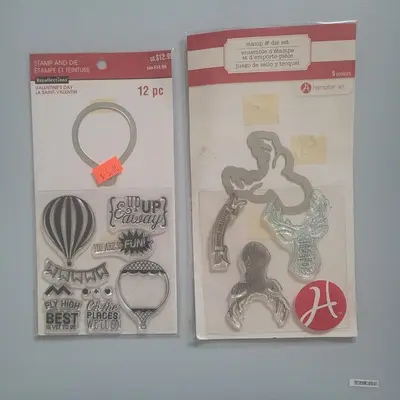 Stamp and Die Sets, 12 and 5 Pieces