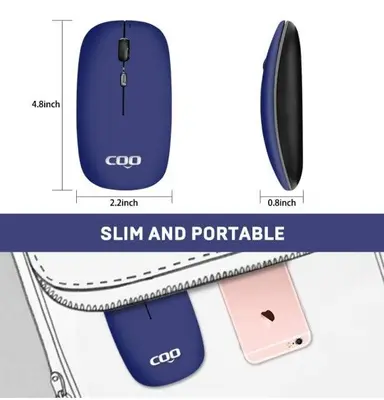 Slim Rechargeable Wireless Mouse, Bluetooth 5.1 and 2.4G, LED photo 3