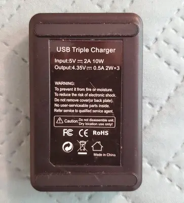 3-Slot USB Battery Charger for GoPro Hero 4 photo 3