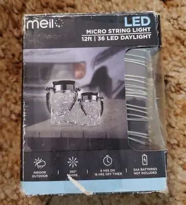 Meilo 12 ft 36-LED Battery-Operated Micro Fairy String Lights